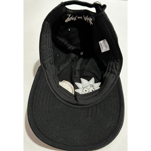 Rick & Morty HEADS Adult-swim ADJUSTABLE BLACK Hat Cap EMBROIDERED Adult Swim - Picture 8 of 9